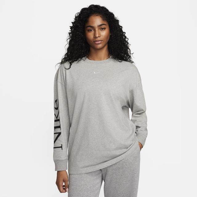 Womens Nike Sportswear Oversized Long-Sleeve Top Product Image