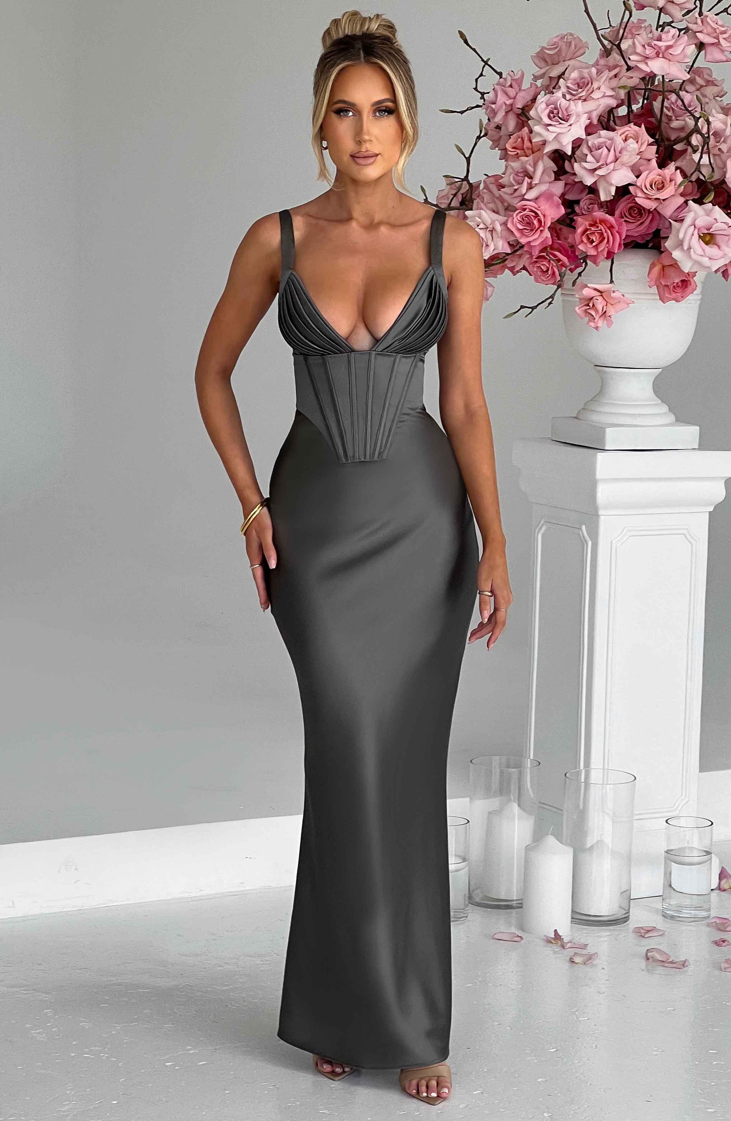 Shae Maxi Dress - Charcoal Product Image