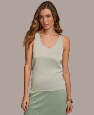 Donna Karan Women's Scoop-Neck Satin Tank Top Product Image