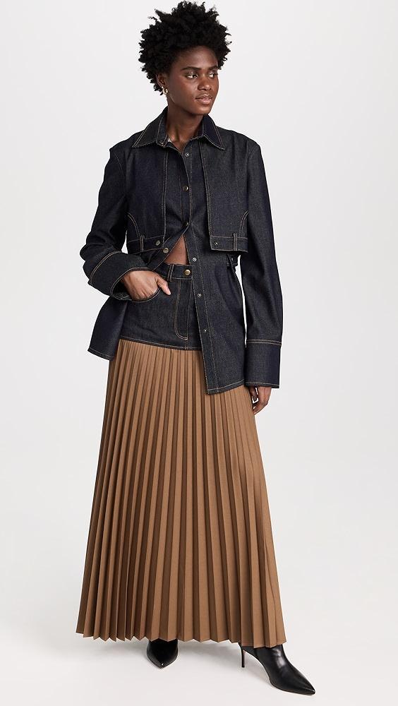 MMUSOMAXWELL Denim Wool Skirt | Shopbop Product Image