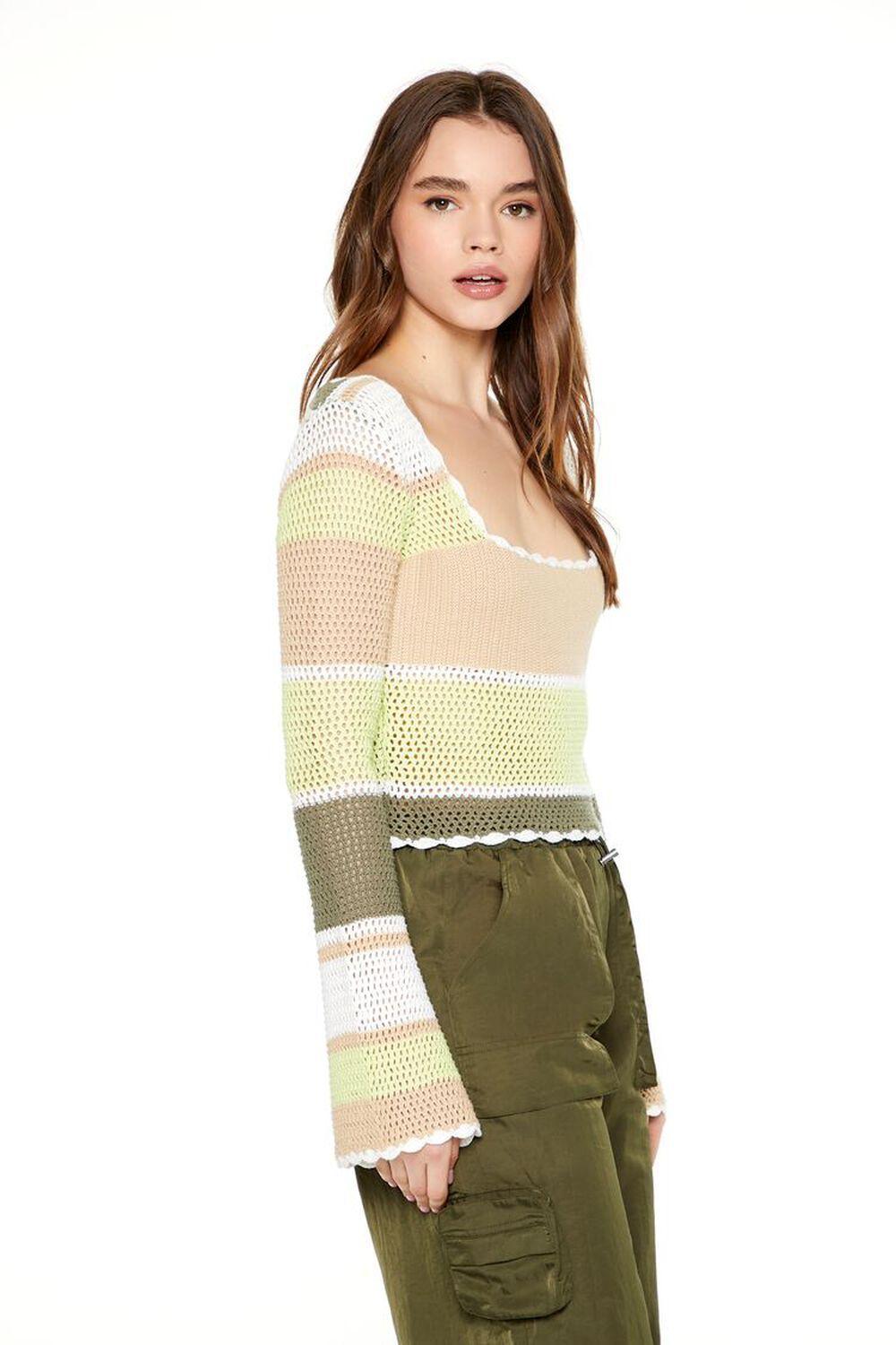 Striped Crochet Sweater | Forever 21 Product Image