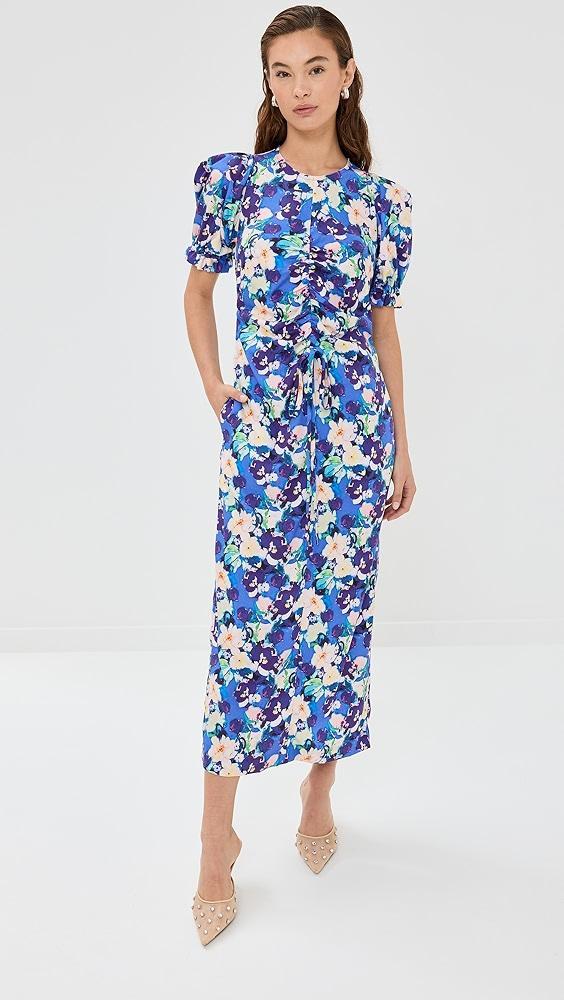 Kika Vargas Erin Dress Blue Pansy Tencel | Shopbop Product Image