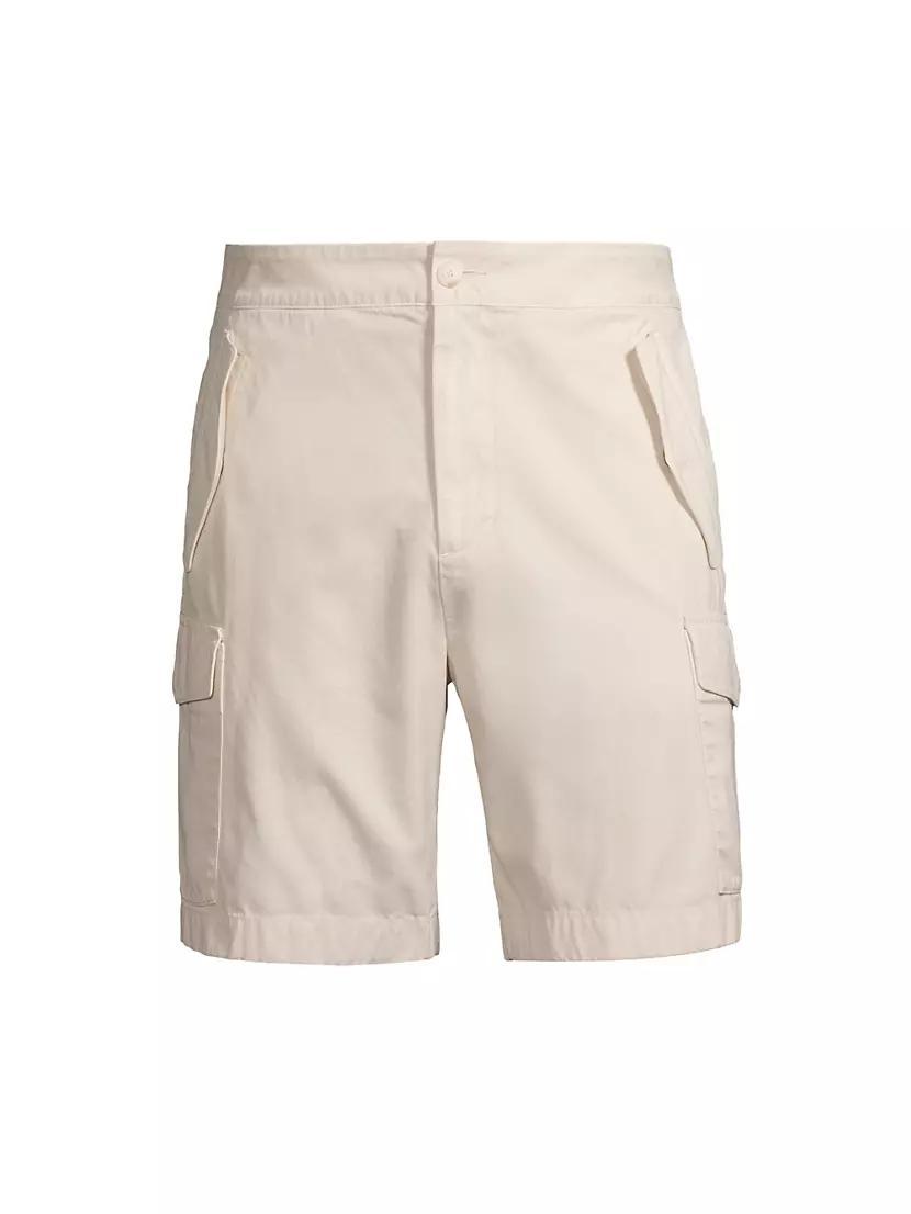 Garment-Dyed Cotton Cargo Shorts Product Image