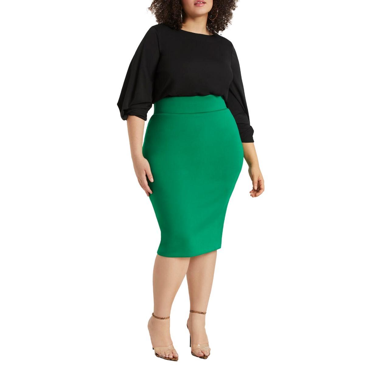 Eloquii Womens Neoprene Pencil Skirt Product Image