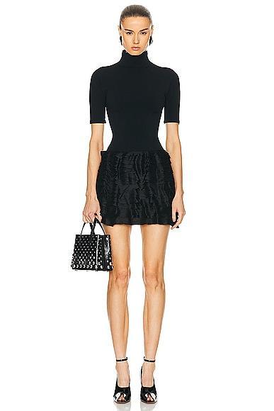 ALAA Frills Dress in Black Product Image