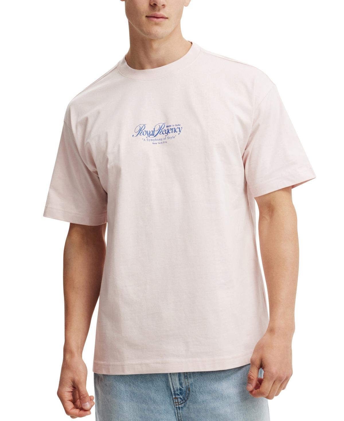 Cotton On Mens Box Fit Text T-Shirt - Crimson Product Image