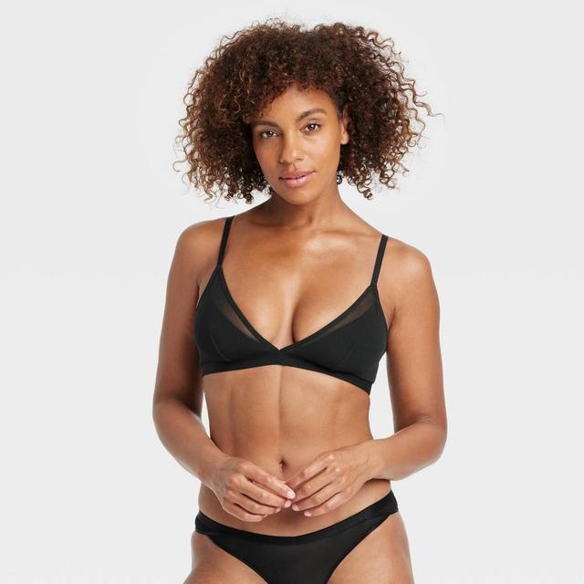 Womens Mesh Bralette - Auden Black L Product Image