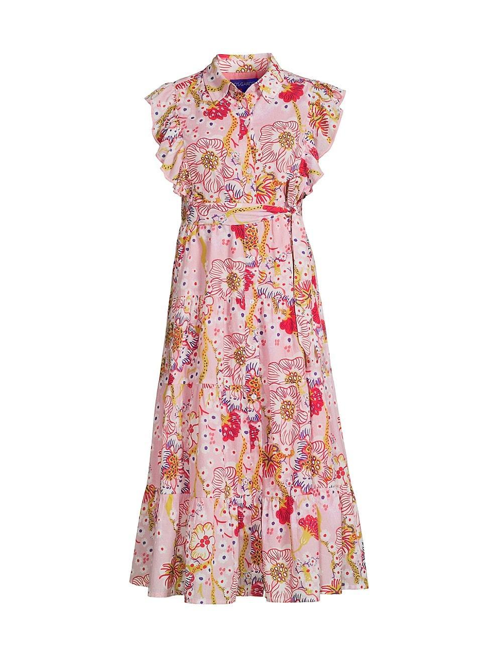 Womens Ernestine Floral Print Midi Shirtdress Product Image