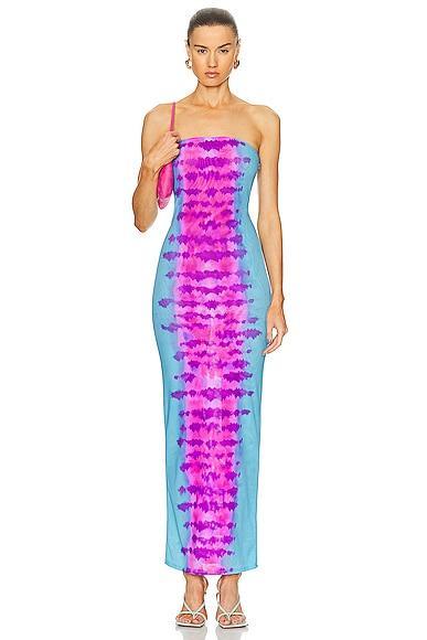 ROCOCO SAND Opal Maxi Dress Purple,Blue. (also in L, XS). Product Image