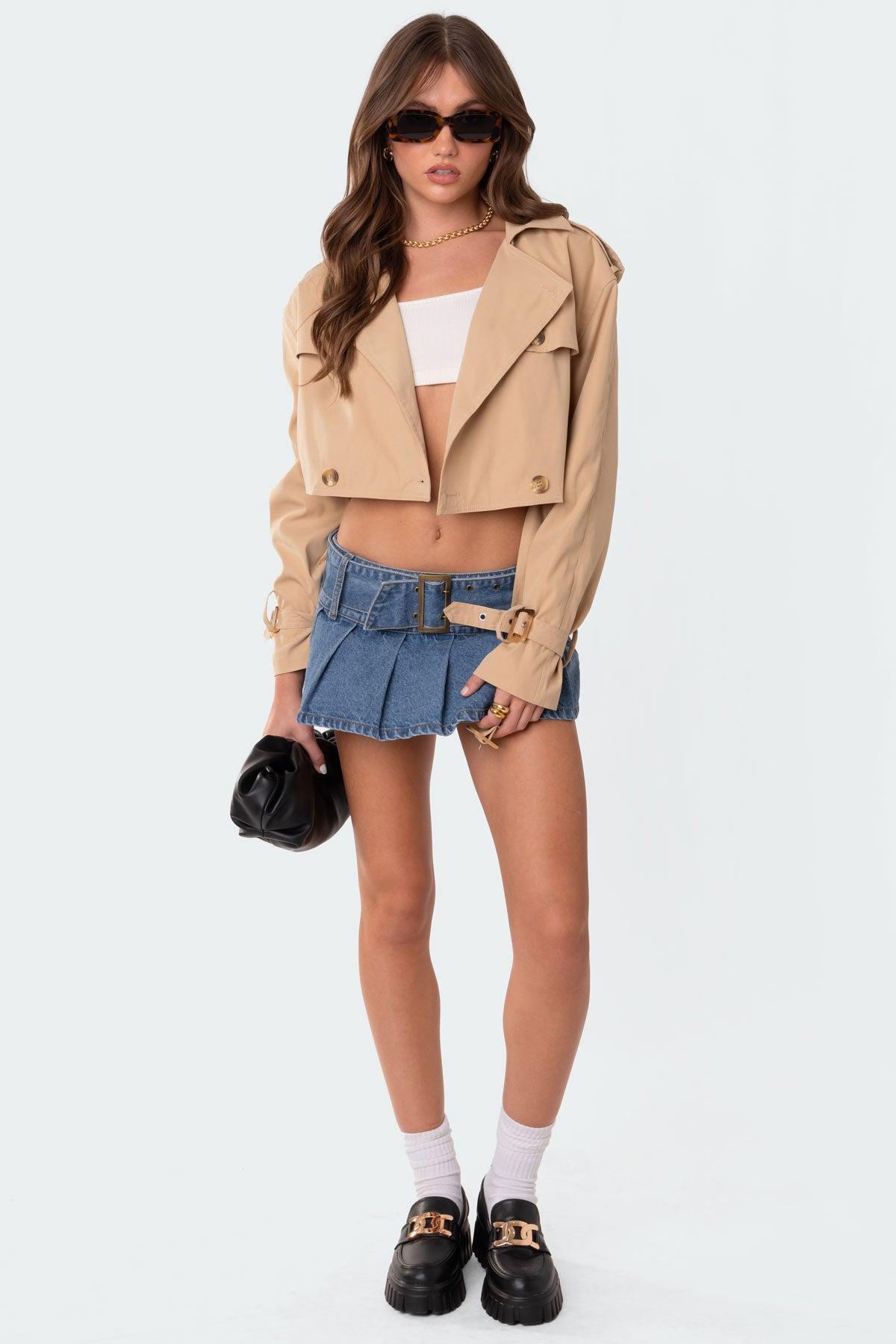 Shadow Cropped Trench Jacket Product Image