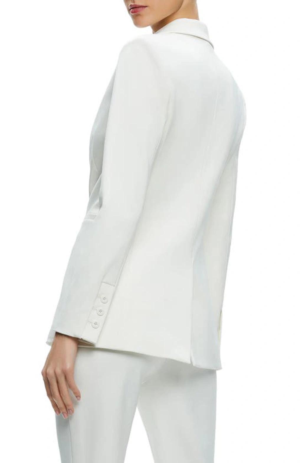 ALICE AND OLIVIA Breann Fitted Blazer In Off White Product Image