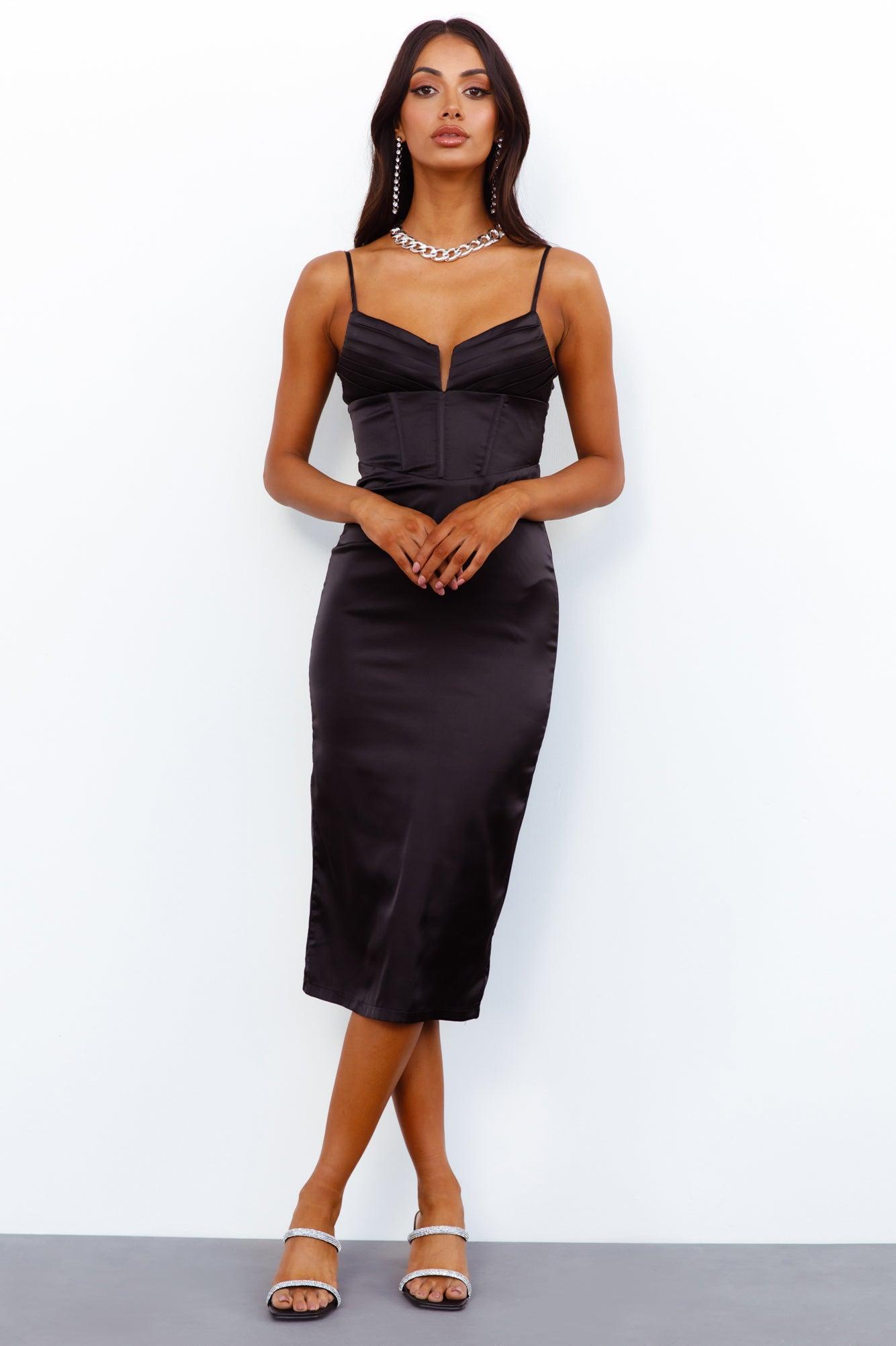 Love That For Me Midi Dress Black Product Image