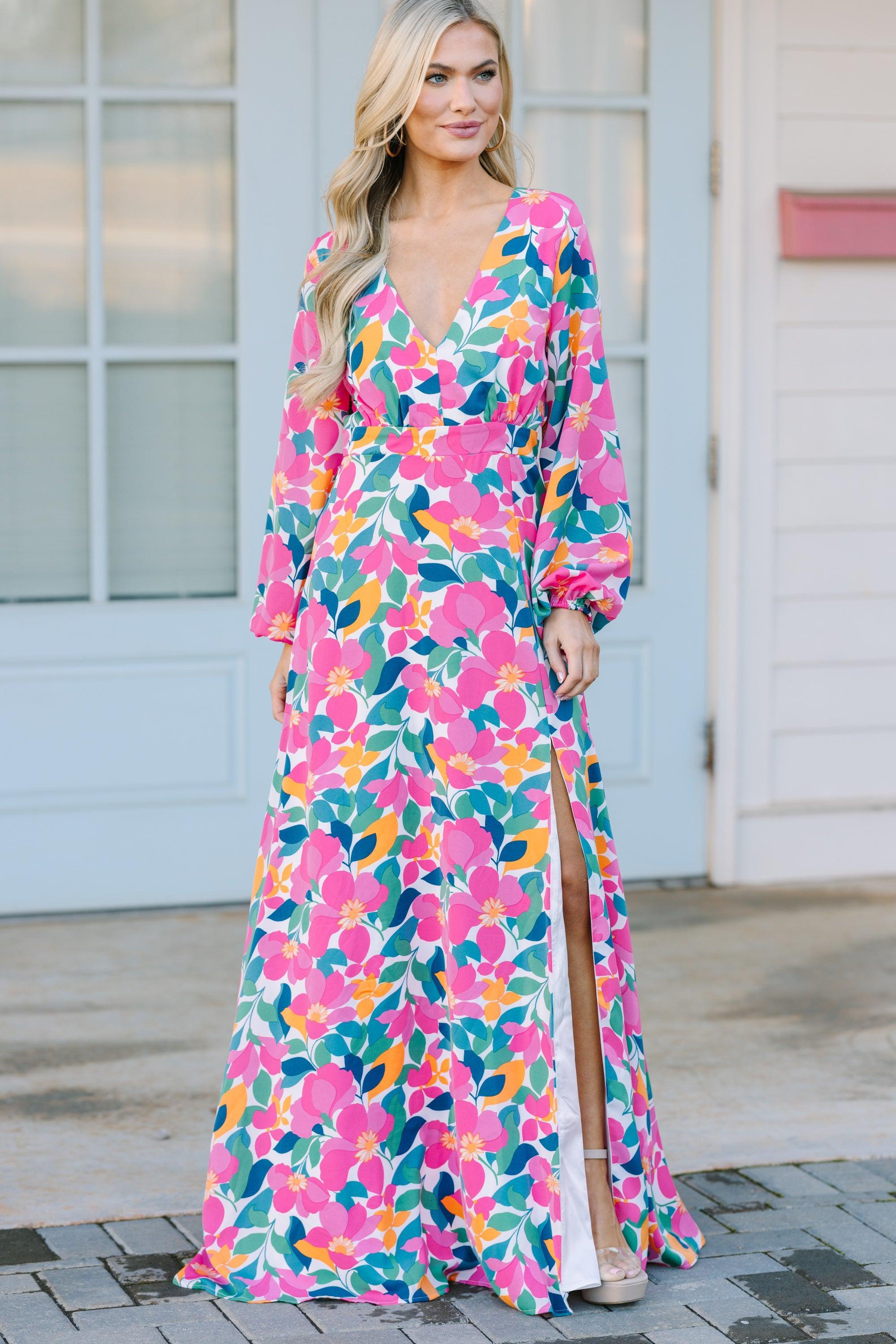 Just Feels Right Off White Floral Maxi Dress Female product image