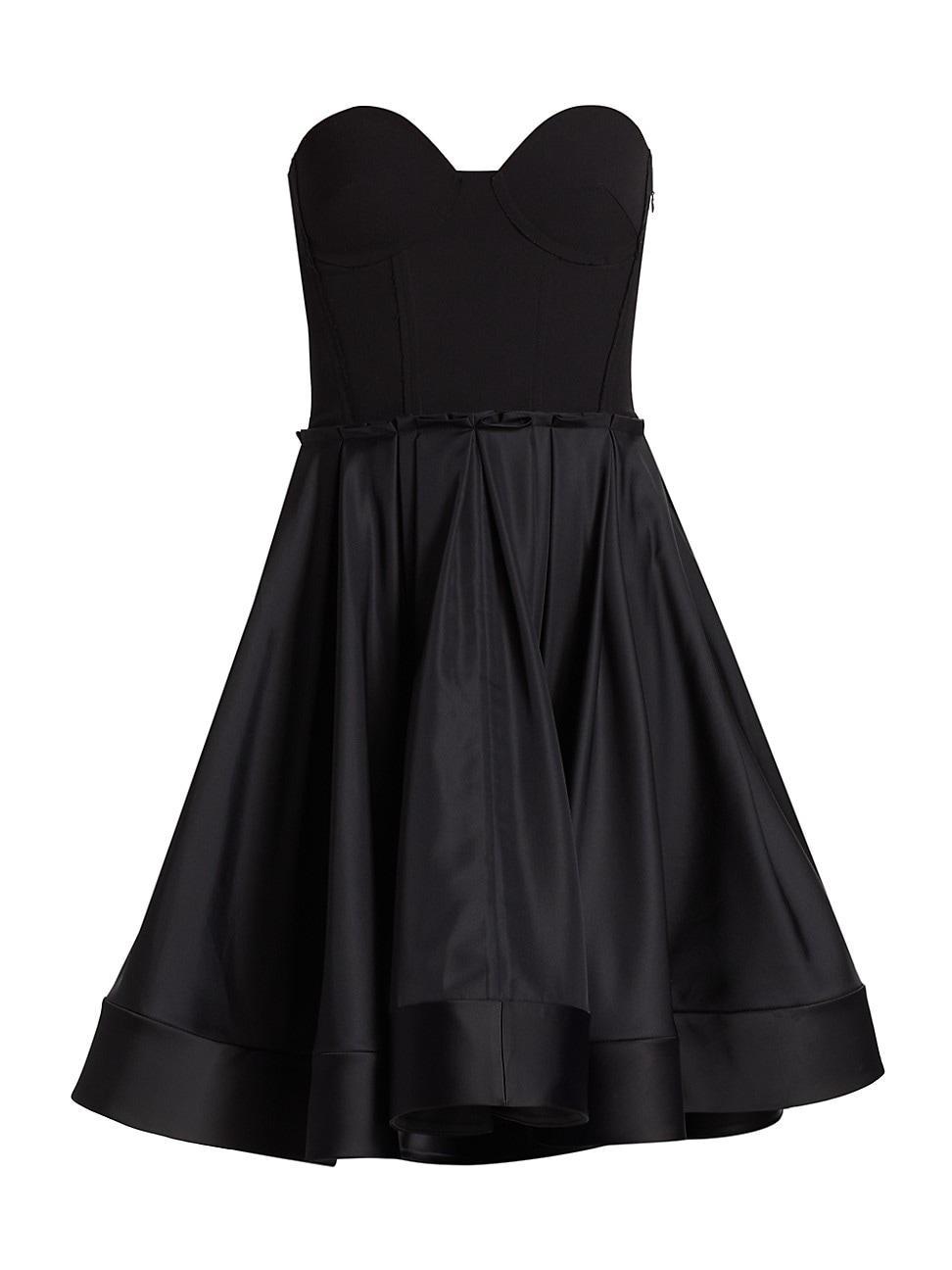 Womens Taffeta Bustier Fit-&-Flare Dress Product Image