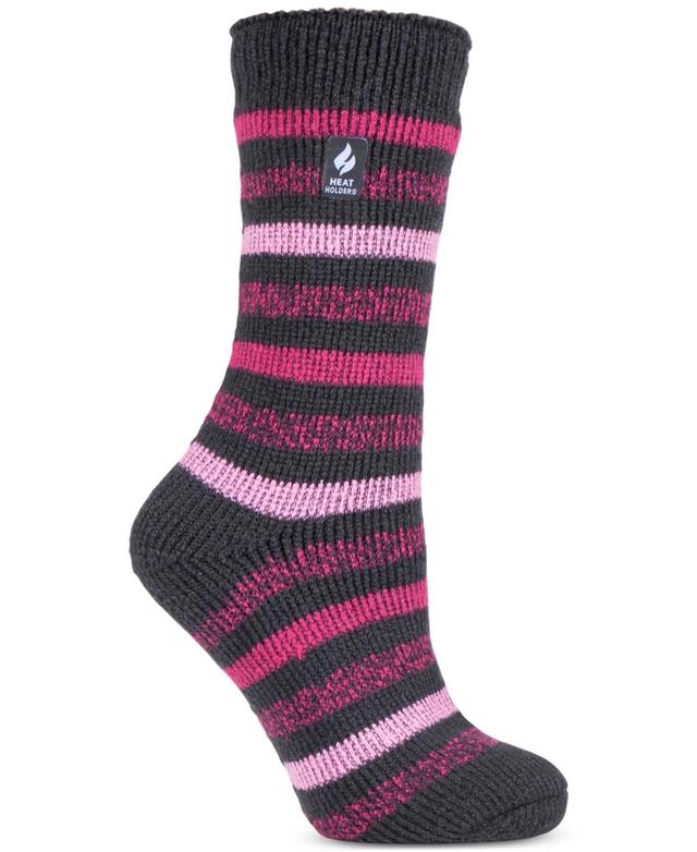 Heat Holders Womens Rosebud Multi Twist Stripe Crew Socks Product Image