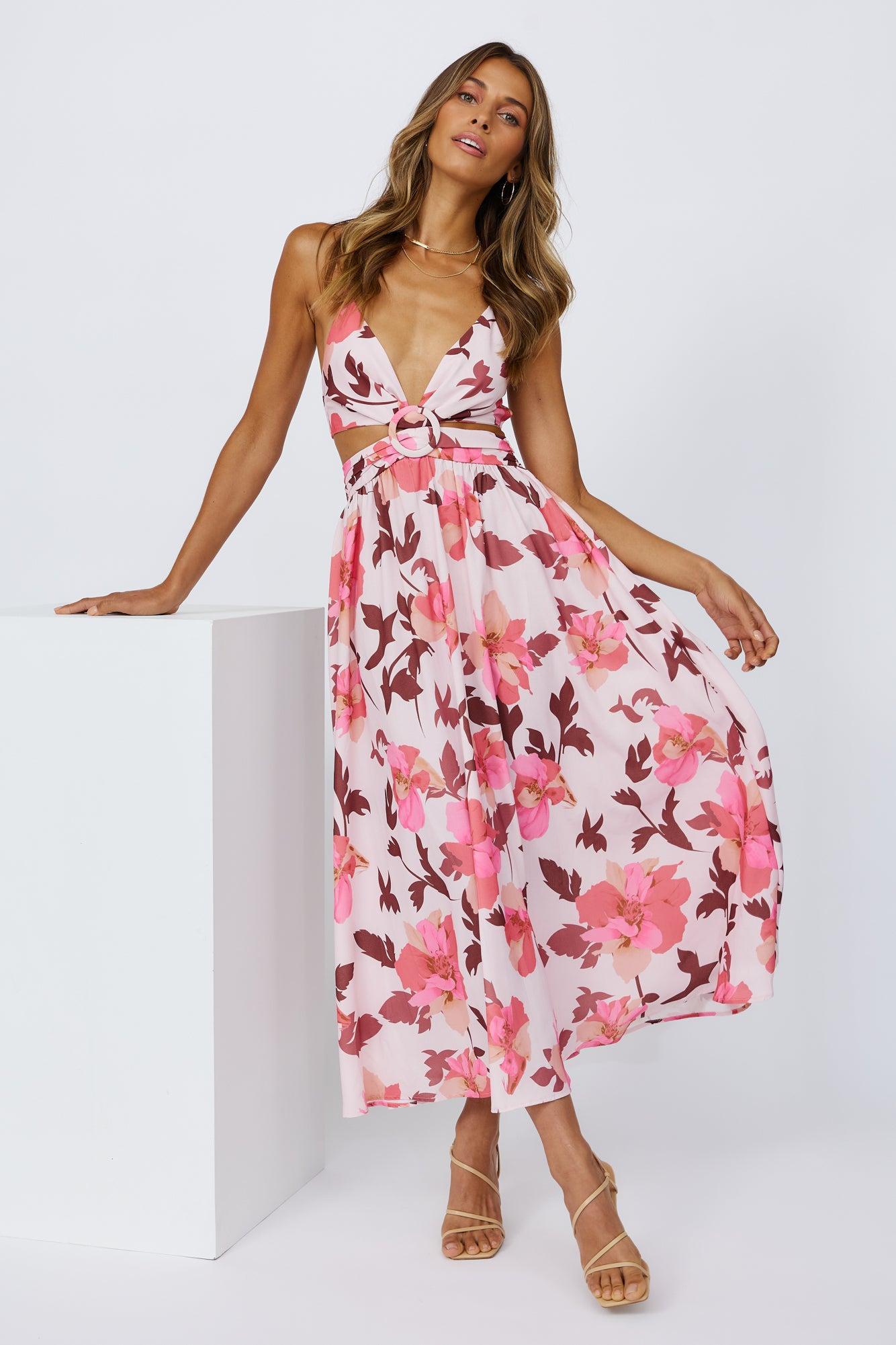 Waiting In The Sun Midi Dress Red Product Image