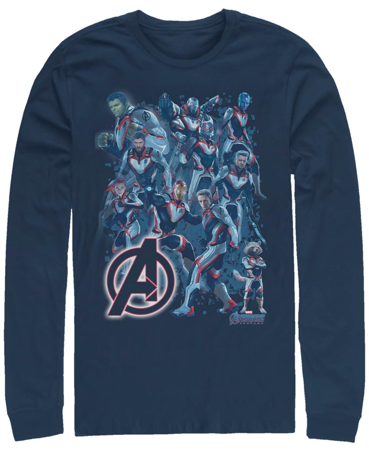 Mens Avengers Endgame Group Character Tee Blue Product Image