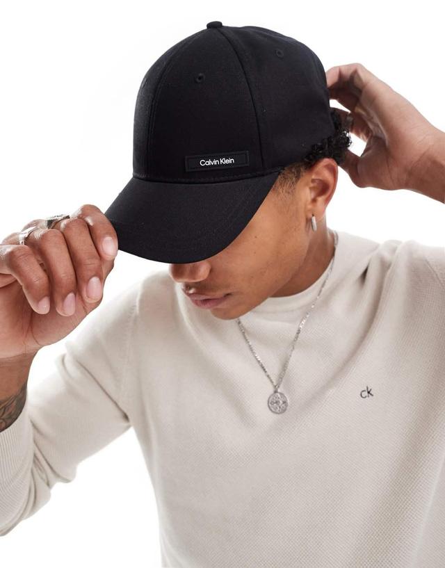 Calvin Klein essential logo cap in black Product Image