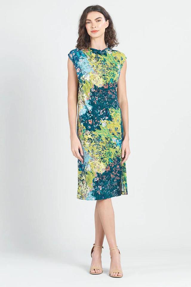 Floral Patch Print Sleeveless Midi Dress Product Image