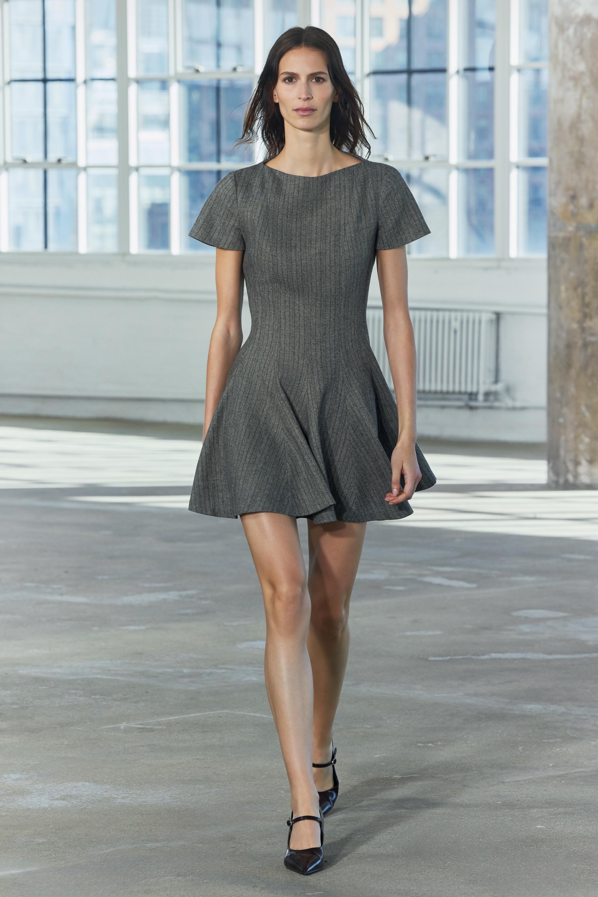 HERRINGBONE GODETS DRESS ZW COLLECTION Product Image