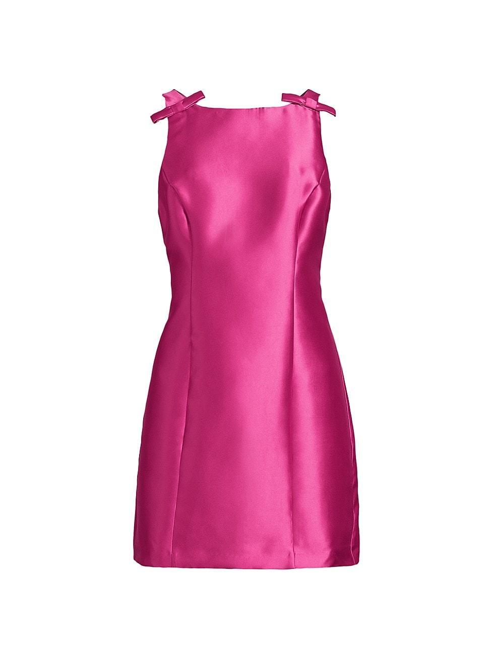 Womens Chesca Satin Bow Minidress Product Image