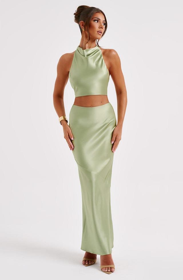 Zaylee Maxi Skirt - Khaki Product Image