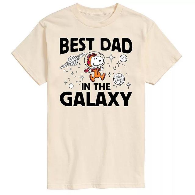 Big & Tall Peanuts Best Dad In Galaxy Snoopy Graphic Tee, Mens Product Image