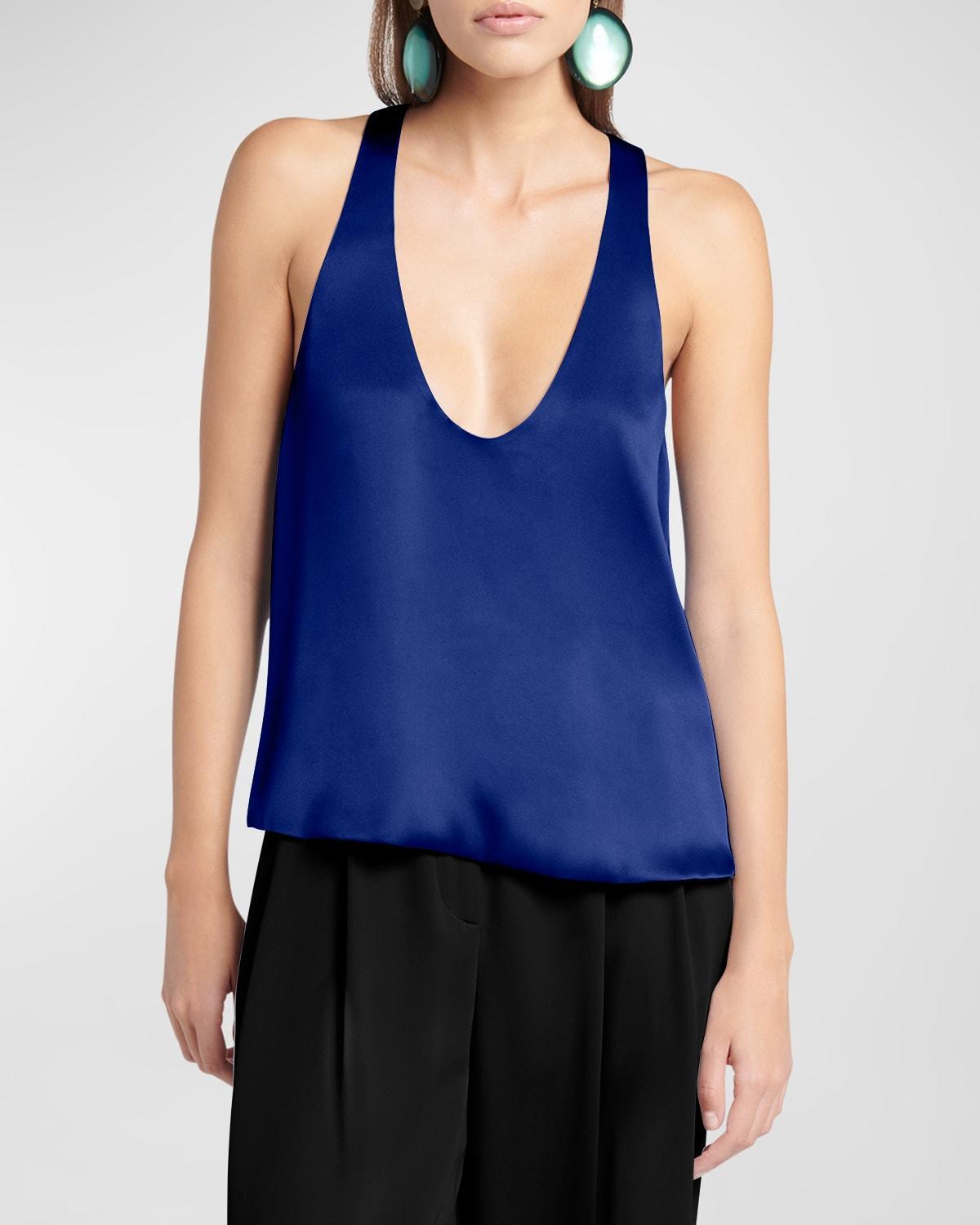 Womens Sleeveless Silk Blouse Product Image