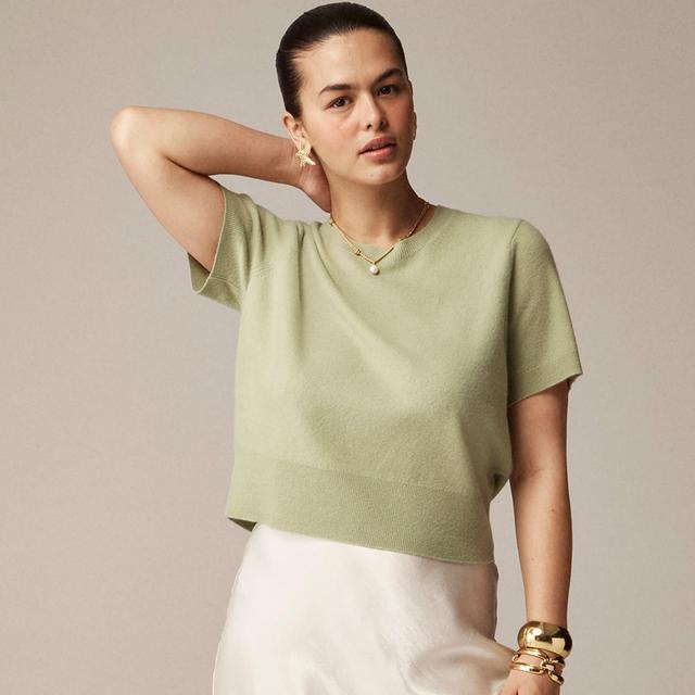 Cashmere shrunken T-shirt Product Image