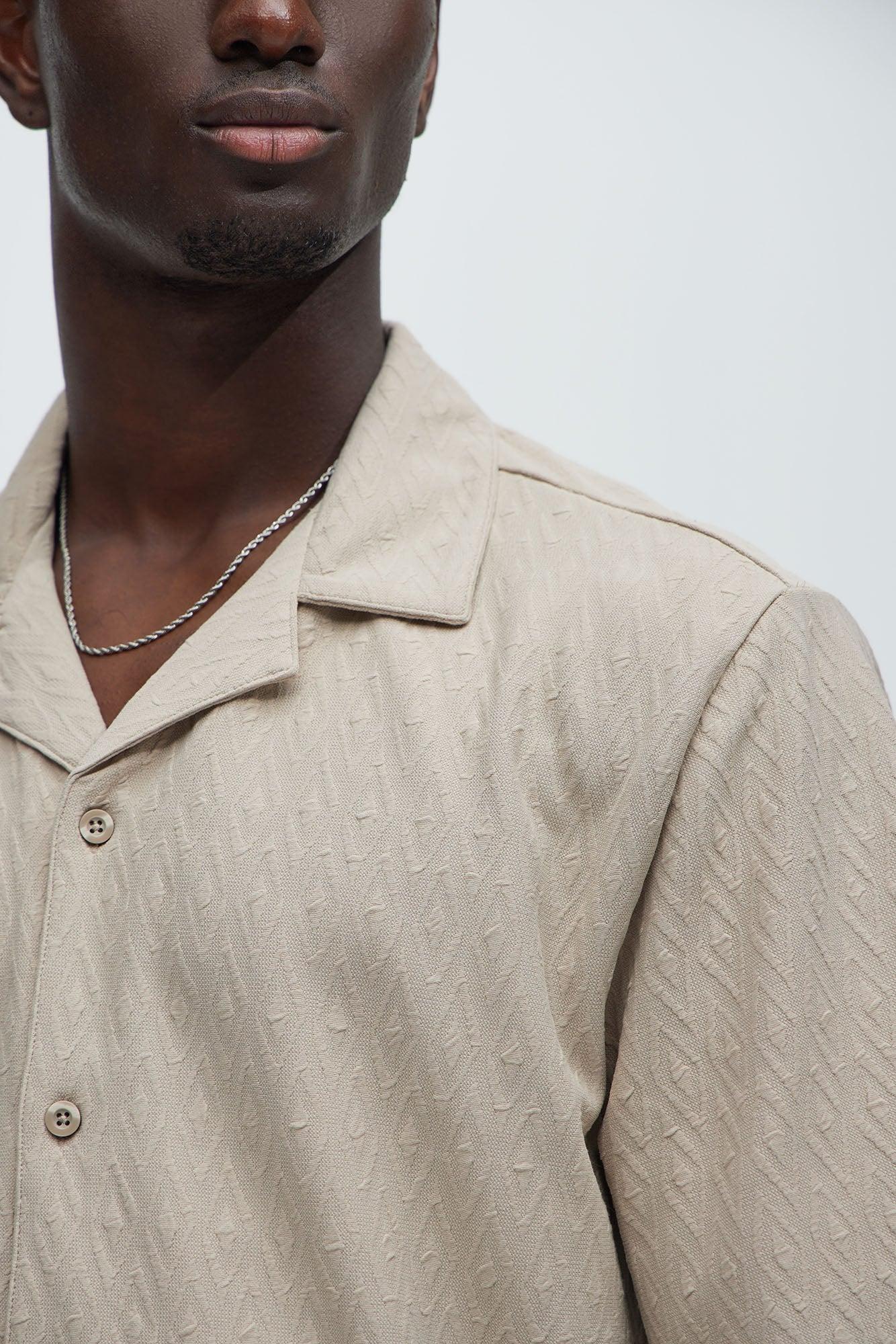 Wade Textured Shirt - Taupe Product Image