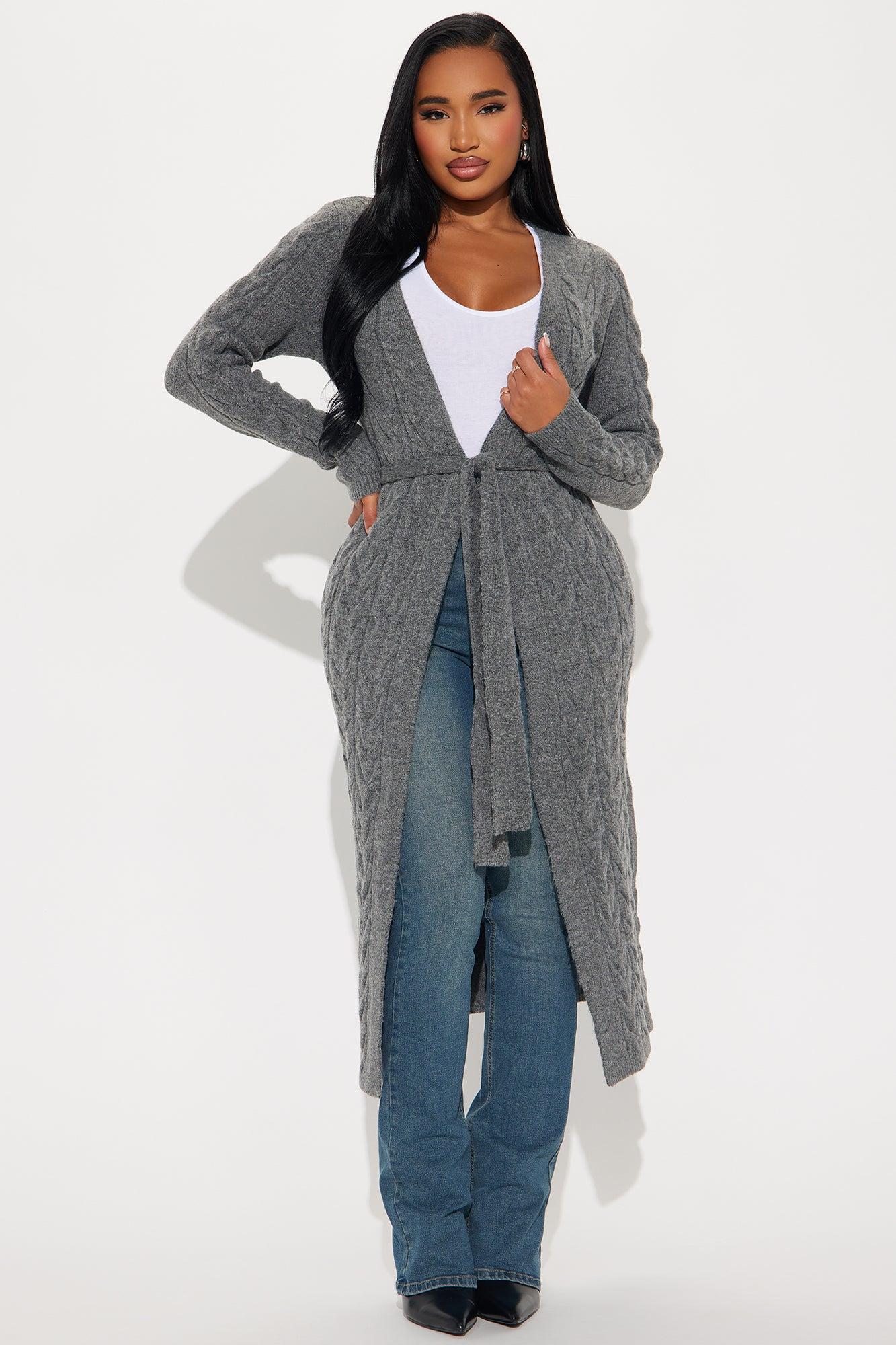 Coldest Winter Long Cardigan - Grey Product Image