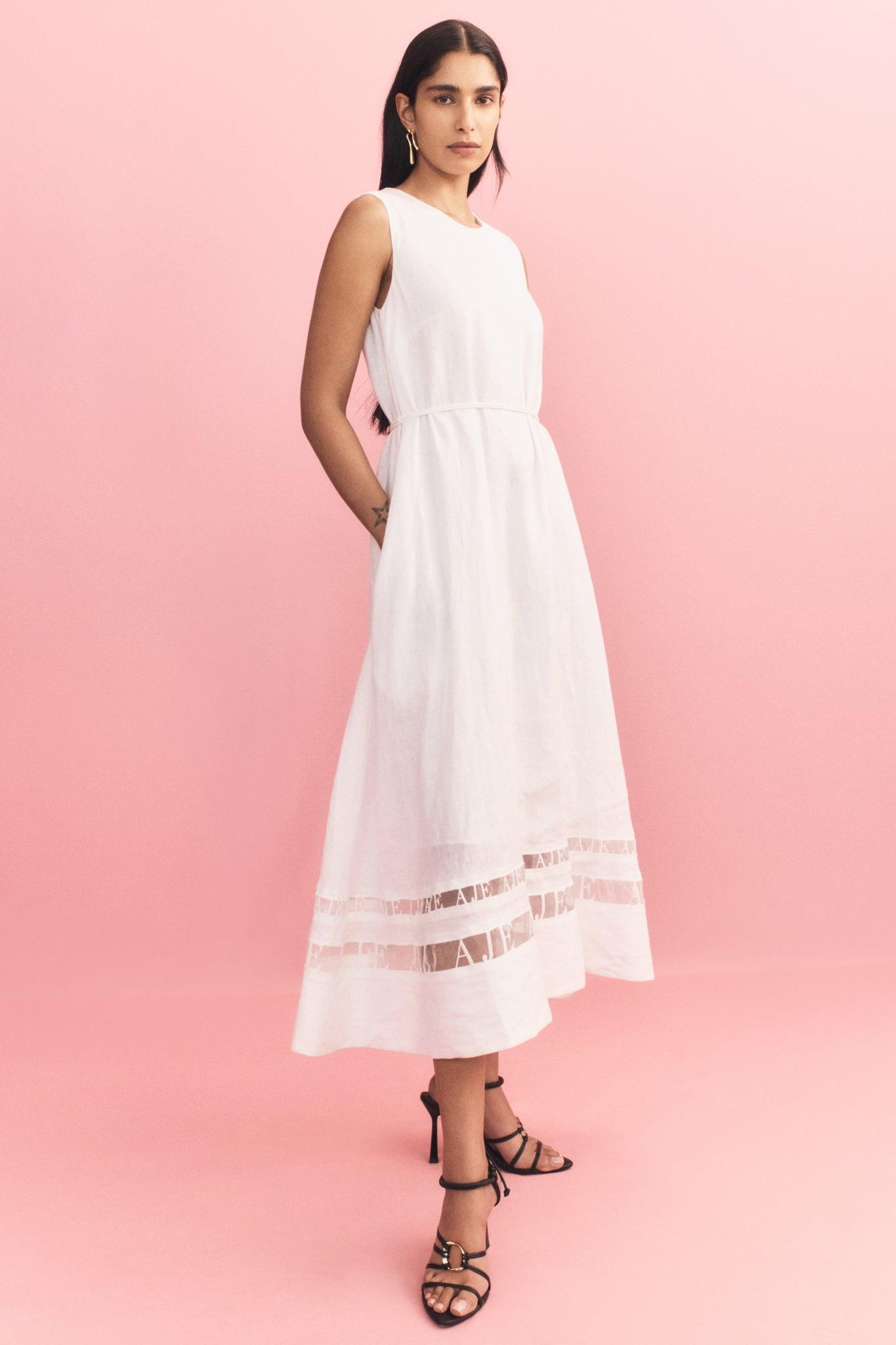 Reframe Logo Trim Midi Dress Product Image