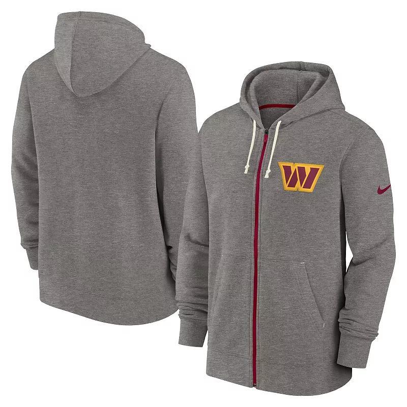 Mens Nike Heather Charcoal New York Giants Historic Lifestyle Full-Zip Hoodie Product Image