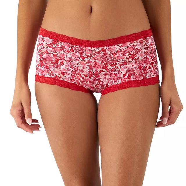 Maidenform One Fab Fit Microfiber Boyshort Underwear with Lace 40760, Womens Product Image