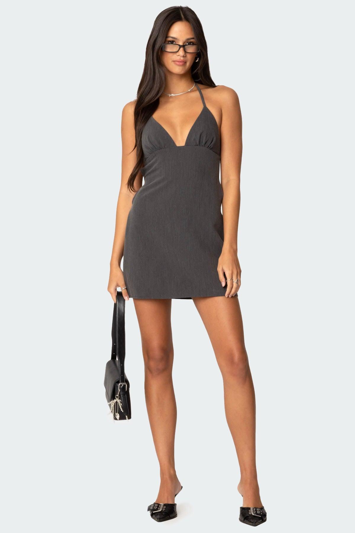 Tie Back Halter Mini Dress product image