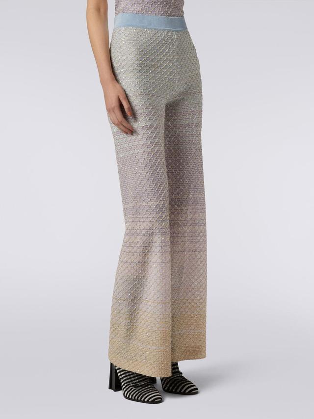 Viscose blend trousers with mesh and sequins Multicoloured | Missoni Product Image