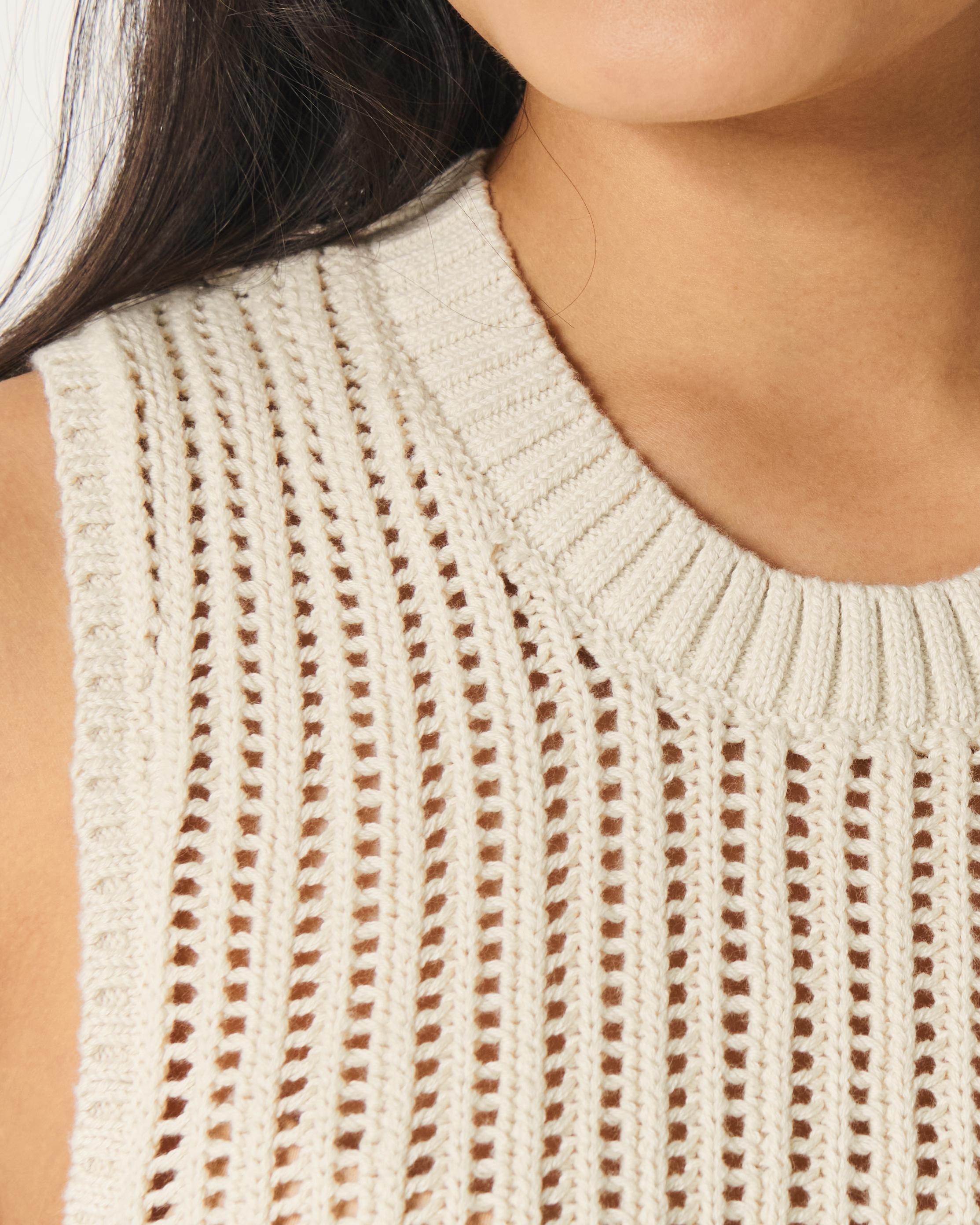 Easy Crochet-Style High-Neck Tank Product Image