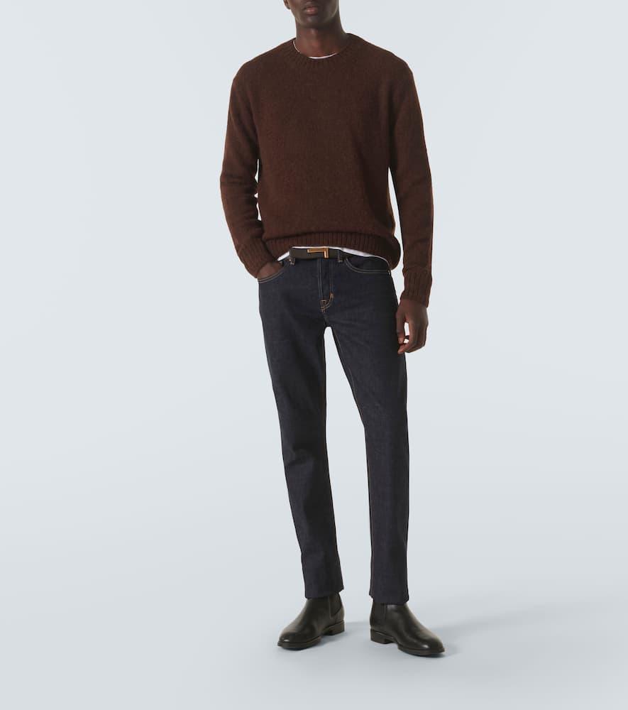 Alpaca-blend Sweater In Braun Product Image