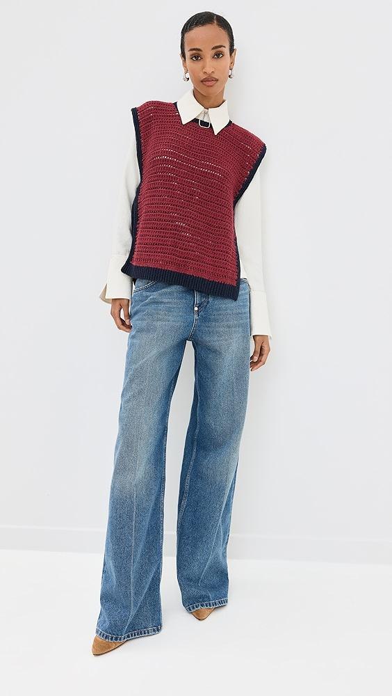 Alix of Bohemia Oona Mulberry Crochet Top | Shopbop Product Image