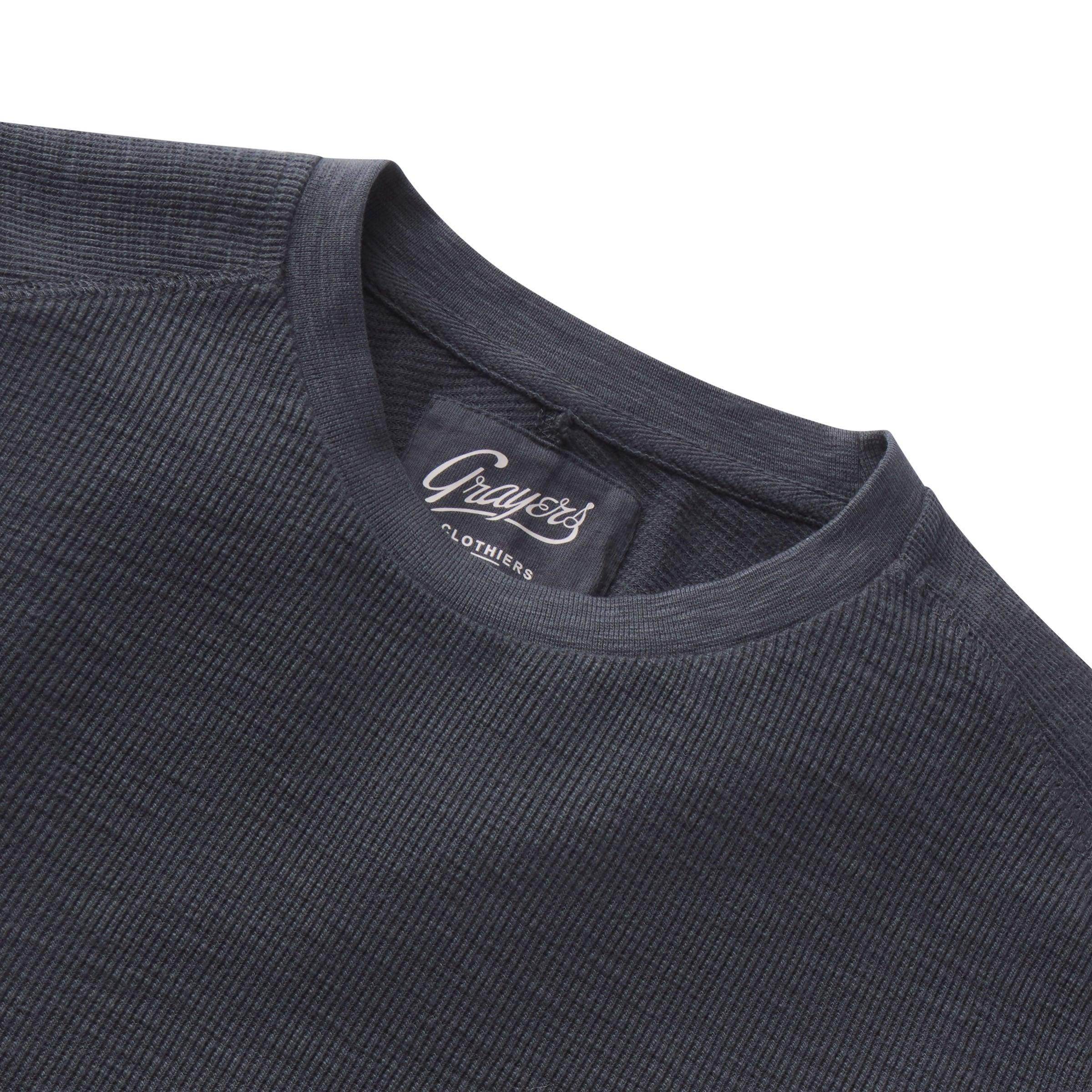 Waffle Cotton Crew - Dark Navy Product Image