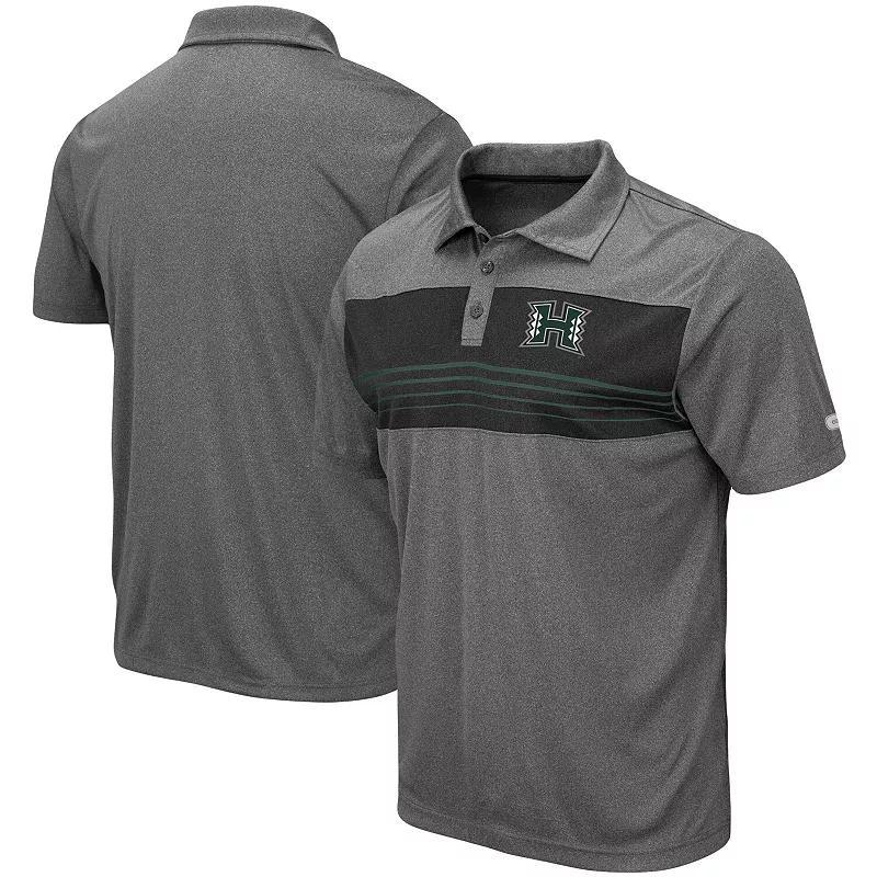 Mens Colosseum Heathered Charcoal Hawaii Warriors Smithers Polo Product Image