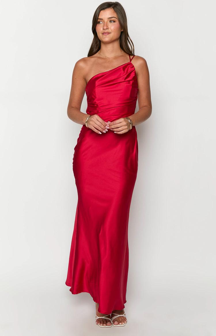 Tina Red Formal Maxi Dress Product Image