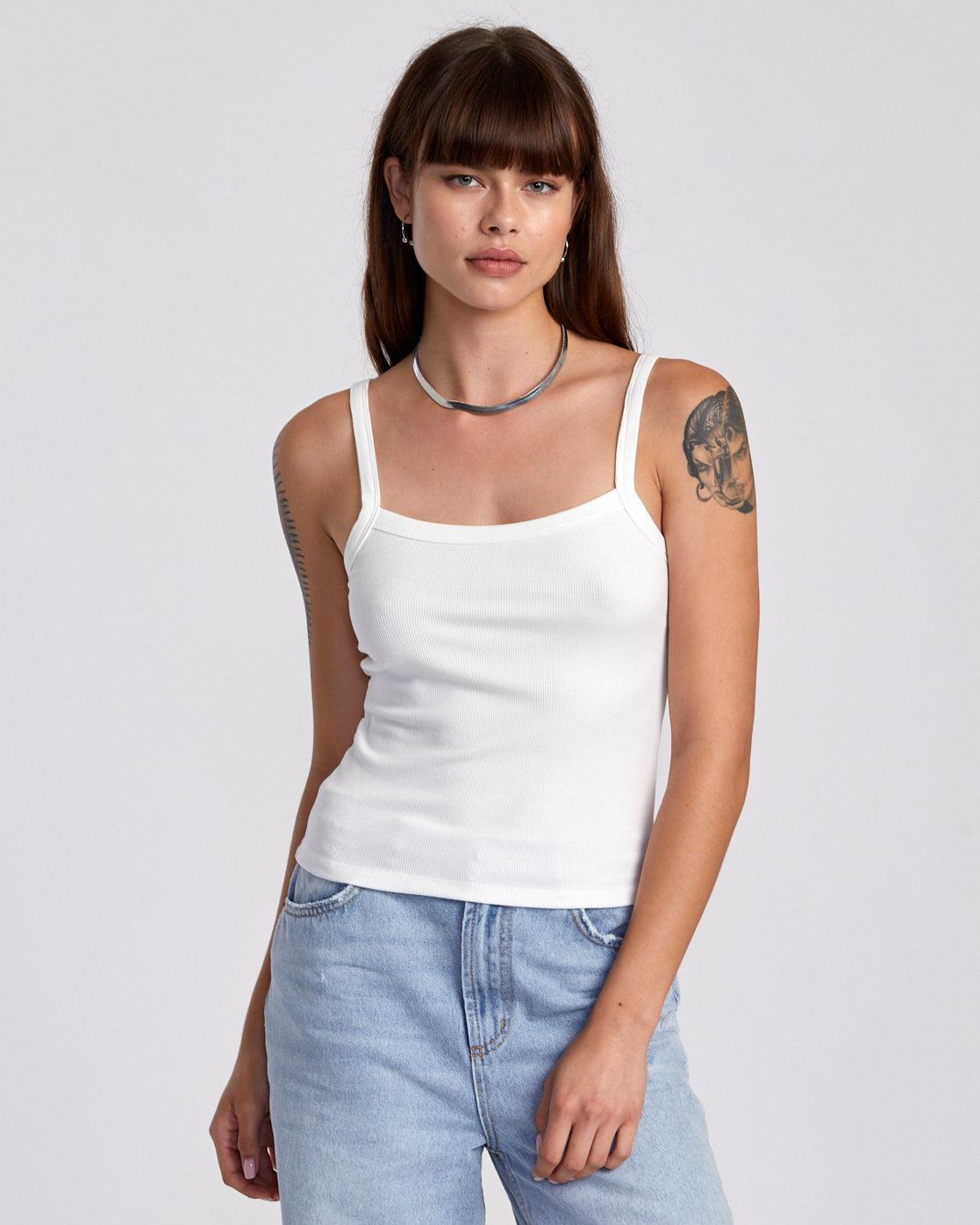 Easy Fitted Tank Top - Whisper White Product Image