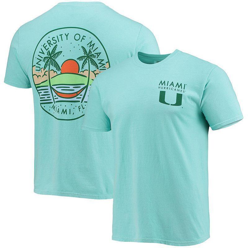 Mens Mint Miami Hurricanes Circle Scene Comfort Colors T-Shirt Product Image