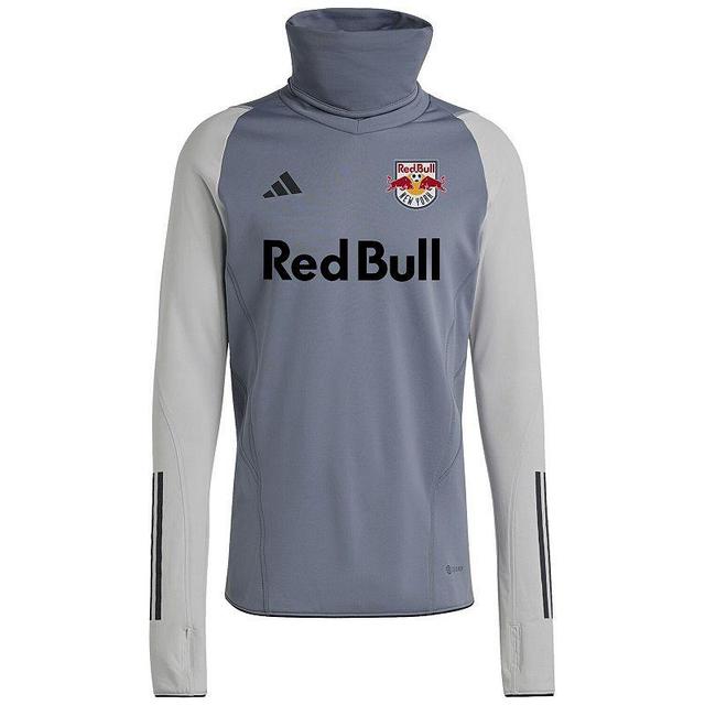 Mens adidas Gray New York Red Bulls Warm Raglan COLD.RDY Top Product Image