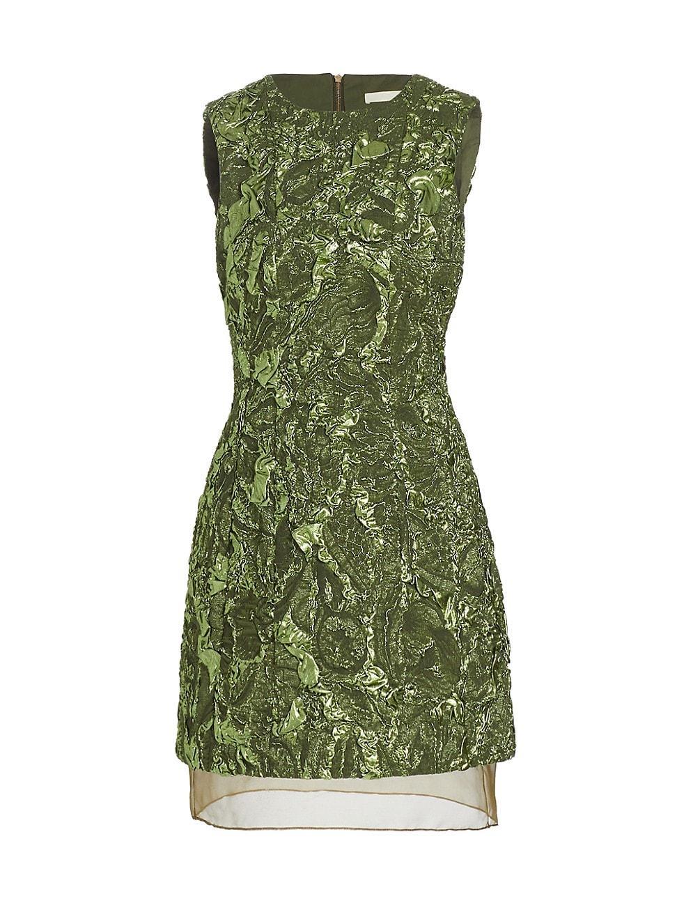 Womens Metallic Jacquard Sheath Dress Product Image