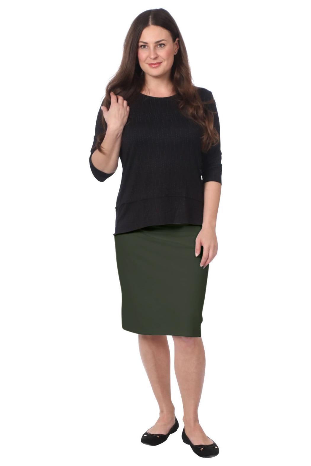 Women's Stretch Pencil Skirt Solids Female Product Image