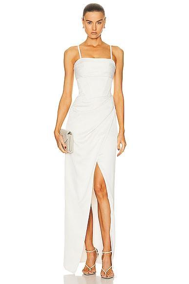 PatBO Draped Maxi Dress Ivory. (also in ). Product Image