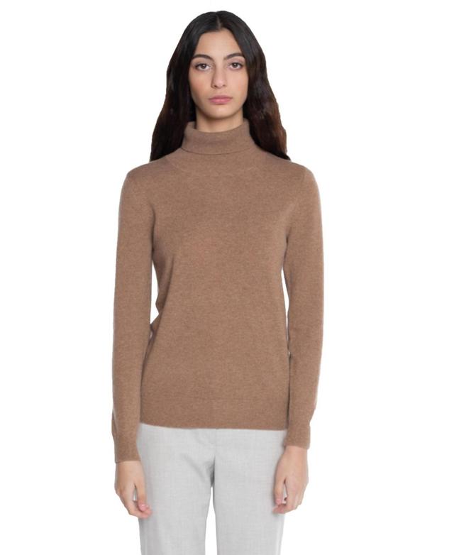 Jennie Liu Womens 100% Pure Cashmere Long Sleeve Turtleneck Pullover Sweater Product Image