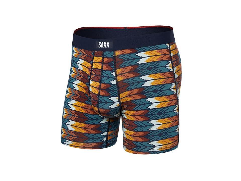 SAXX UNDERWEAR Vibe Xtra Super Soft Boxer Brief Fly (Arrowhead/Storm Blue) Men's Underwear Product Image